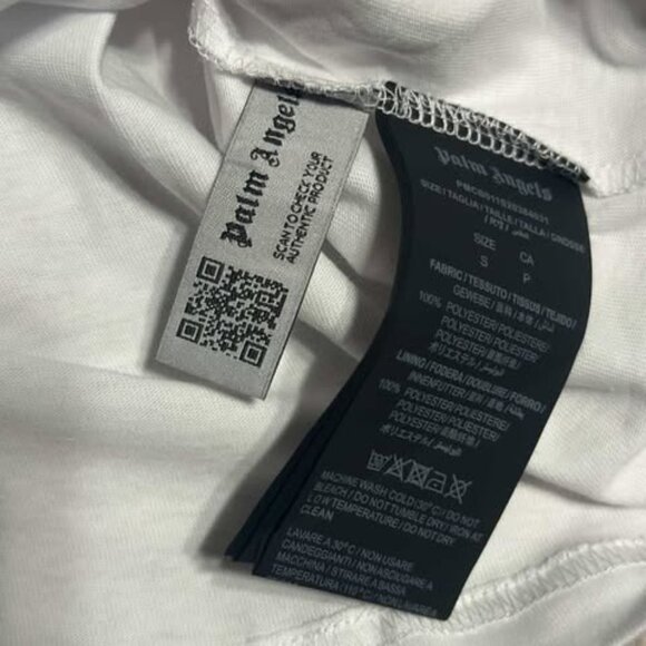 Palm Angels Paris Spray Logo Tee – White - Picture 3 of 3